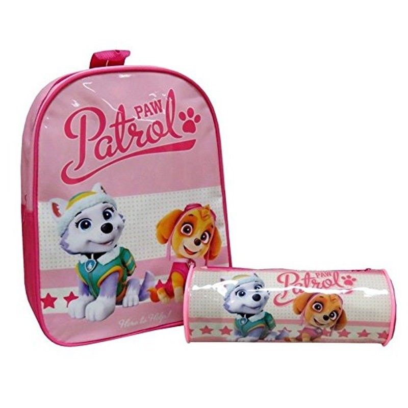 Set sac dos de 30 cm trousse pat patrouille stella Everest