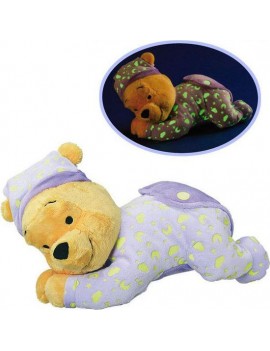 Veilleuse Peluche Winnie Brille Dans La Nuit 30 Cm Belle Peluche Bellepeluche