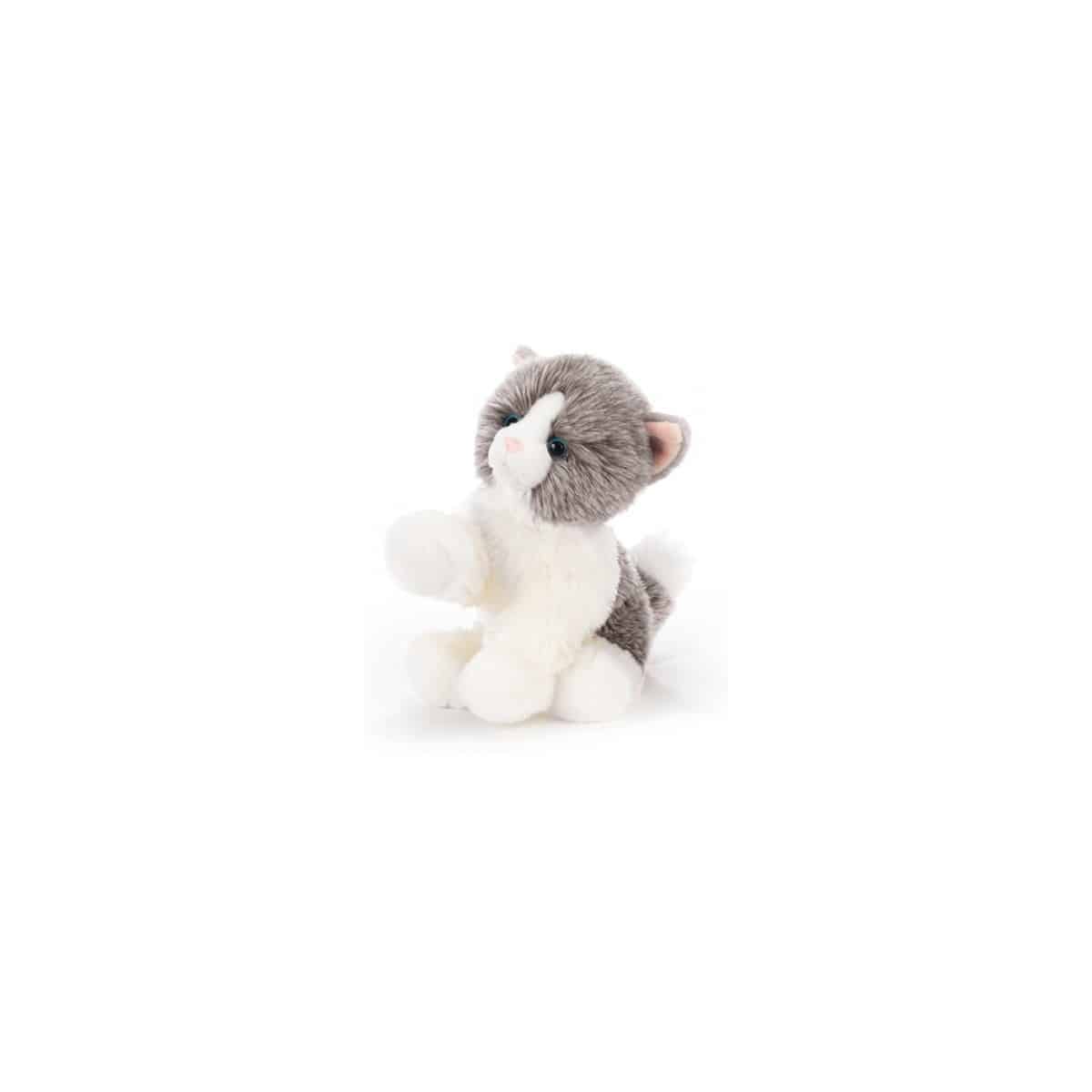 Peluche Chat Gris Et Blanc 30 Cm Plush And Company Bellepeluche